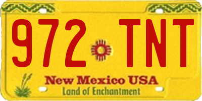 NM license plate 972TNT