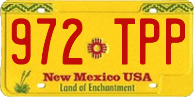 NM license plate 972TPP