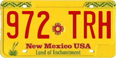 NM license plate 972TRH