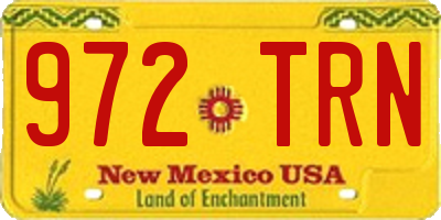 NM license plate 972TRN