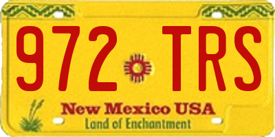 NM license plate 972TRS
