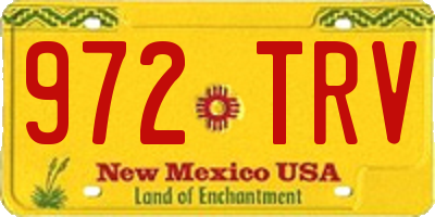 NM license plate 972TRV
