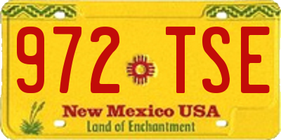 NM license plate 972TSE