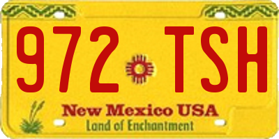 NM license plate 972TSH