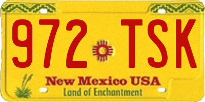 NM license plate 972TSK