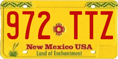 NM license plate 972TTZ