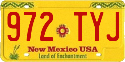 NM license plate 972TYJ