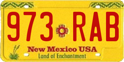 NM license plate 973RAB