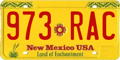 NM license plate 973RAC