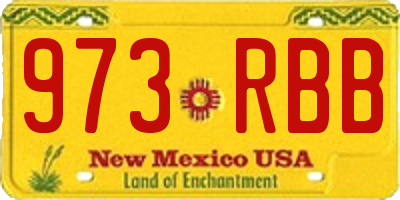 NM license plate 973RBB