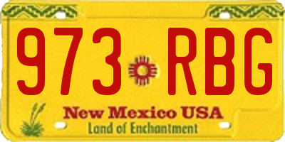 NM license plate 973RBG