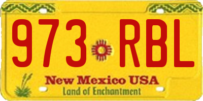NM license plate 973RBL