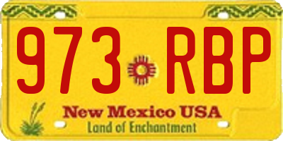 NM license plate 973RBP
