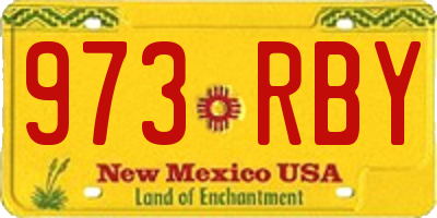 NM license plate 973RBY
