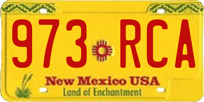NM license plate 973RCA
