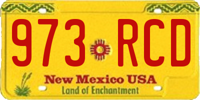 NM license plate 973RCD