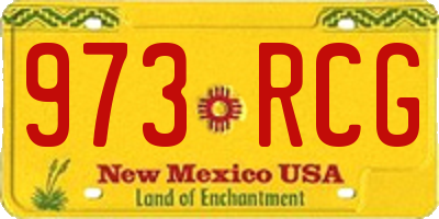 NM license plate 973RCG