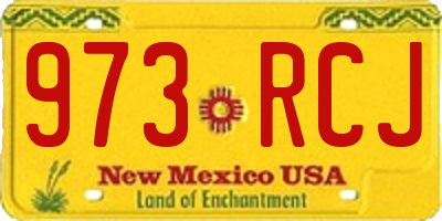 NM license plate 973RCJ