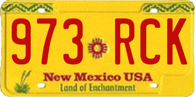 NM license plate 973RCK