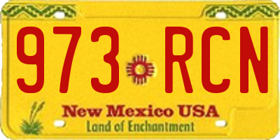 NM license plate 973RCN