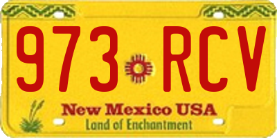 NM license plate 973RCV