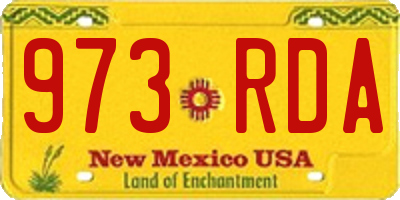 NM license plate 973RDA