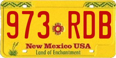 NM license plate 973RDB