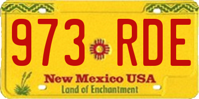 NM license plate 973RDE
