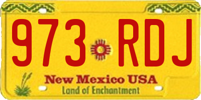 NM license plate 973RDJ
