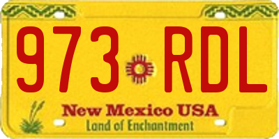 NM license plate 973RDL