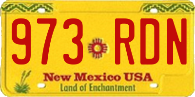 NM license plate 973RDN