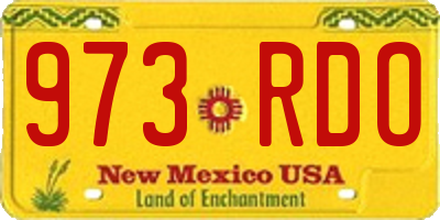 NM license plate 973RDO