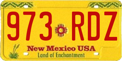 NM license plate 973RDZ