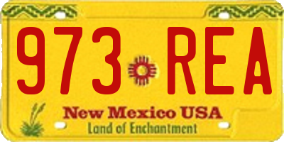 NM license plate 973REA