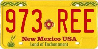 NM license plate 973REE
