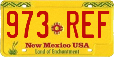 NM license plate 973REF