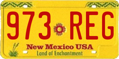 NM license plate 973REG