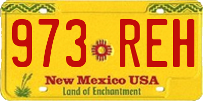 NM license plate 973REH