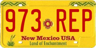 NM license plate 973REP
