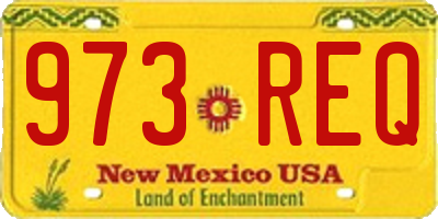 NM license plate 973REQ