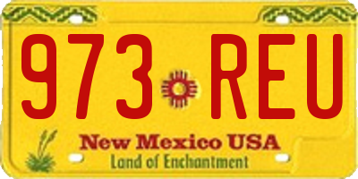 NM license plate 973REU