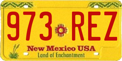 NM license plate 973REZ