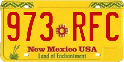 NM license plate 973RFC