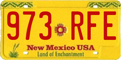 NM license plate 973RFE