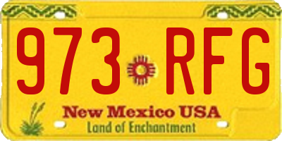 NM license plate 973RFG