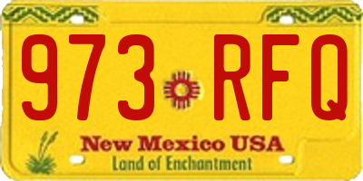 NM license plate 973RFQ