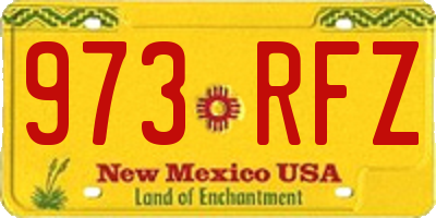 NM license plate 973RFZ