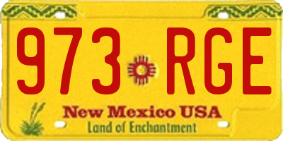 NM license plate 973RGE