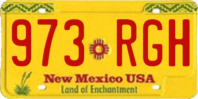 NM license plate 973RGH