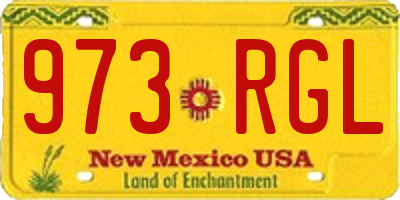 NM license plate 973RGL